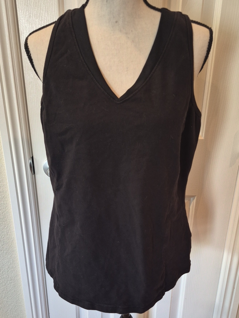 1Athletic Works Black XL (16-18) V-Neck Tank Top